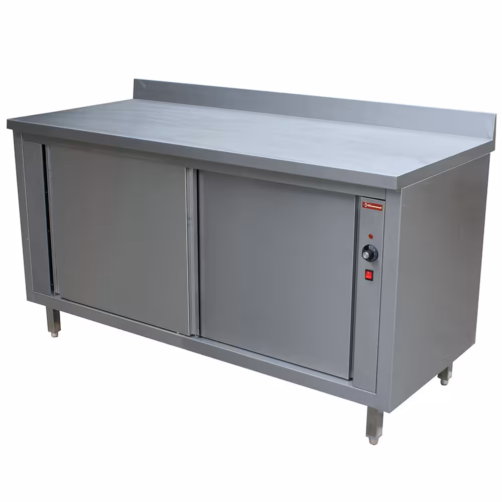 Armoire chauffante 2 portes coullissantes, murale - cuisine professionnel de qualité