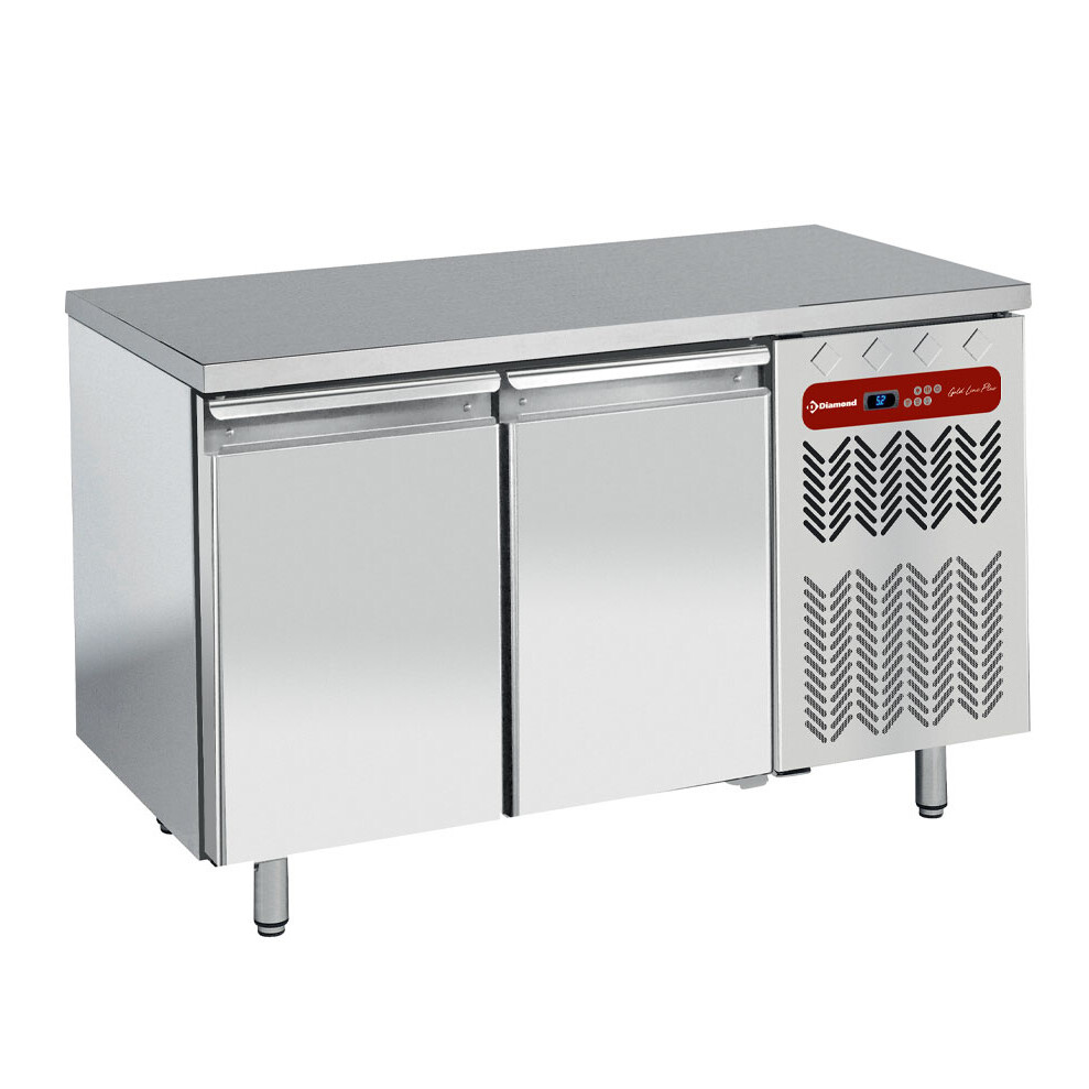 Table frigorifiques ventilée,  2 portes 1/1 - cuisine professionnel de qualité