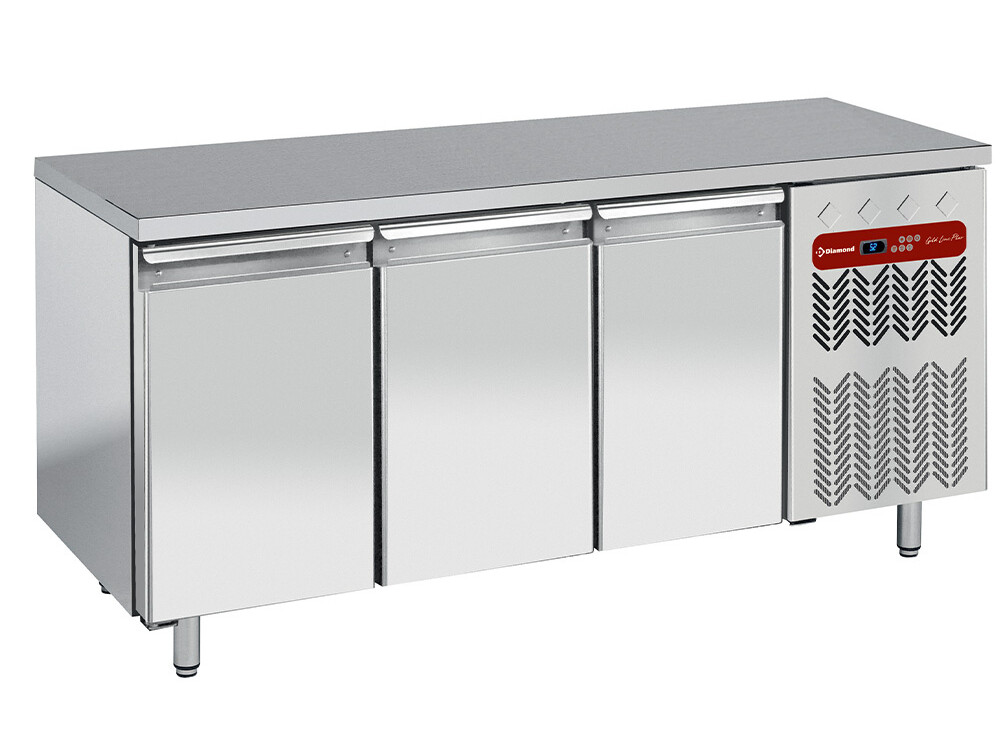 Table de congélation, ventilée, 3 portes 1/1 - cuisine professionnel de qualité