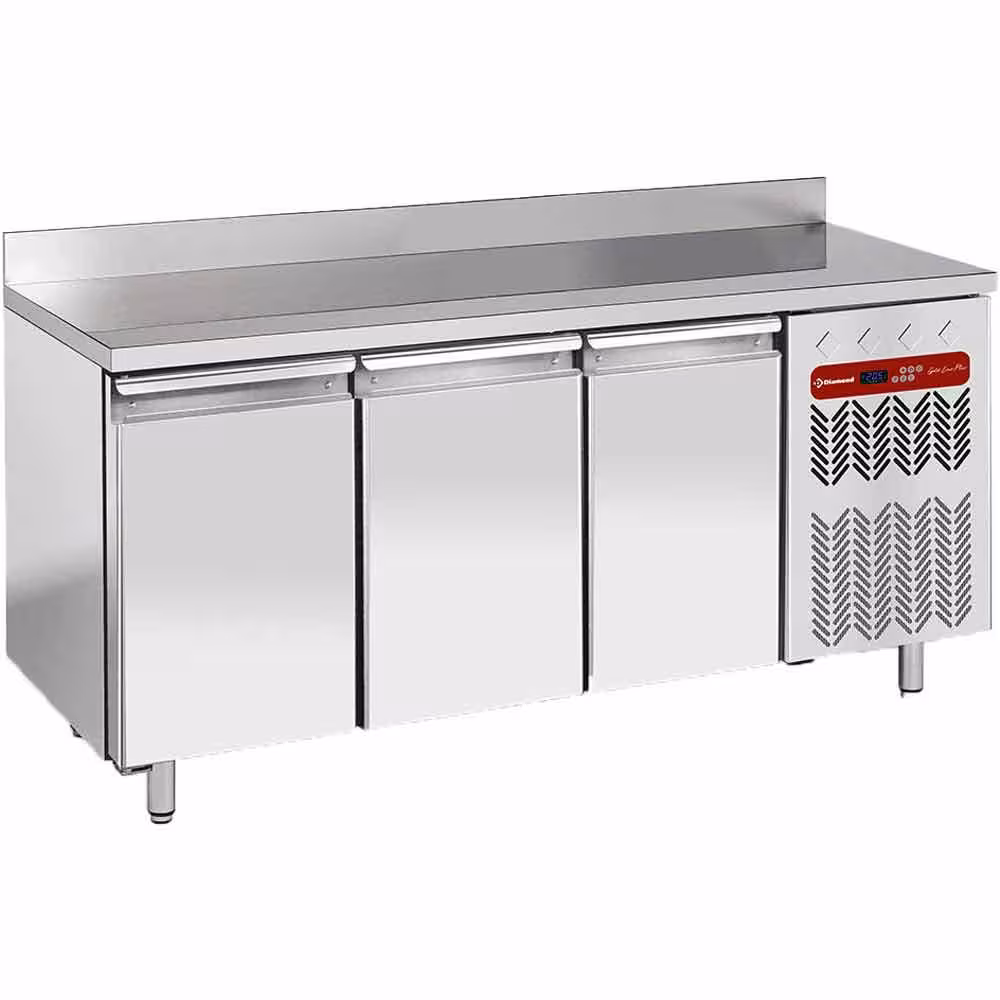 Table frigorifique "murale",  ventilée,  3 portes 1/1,  ... - cuisine professionnel de qualité