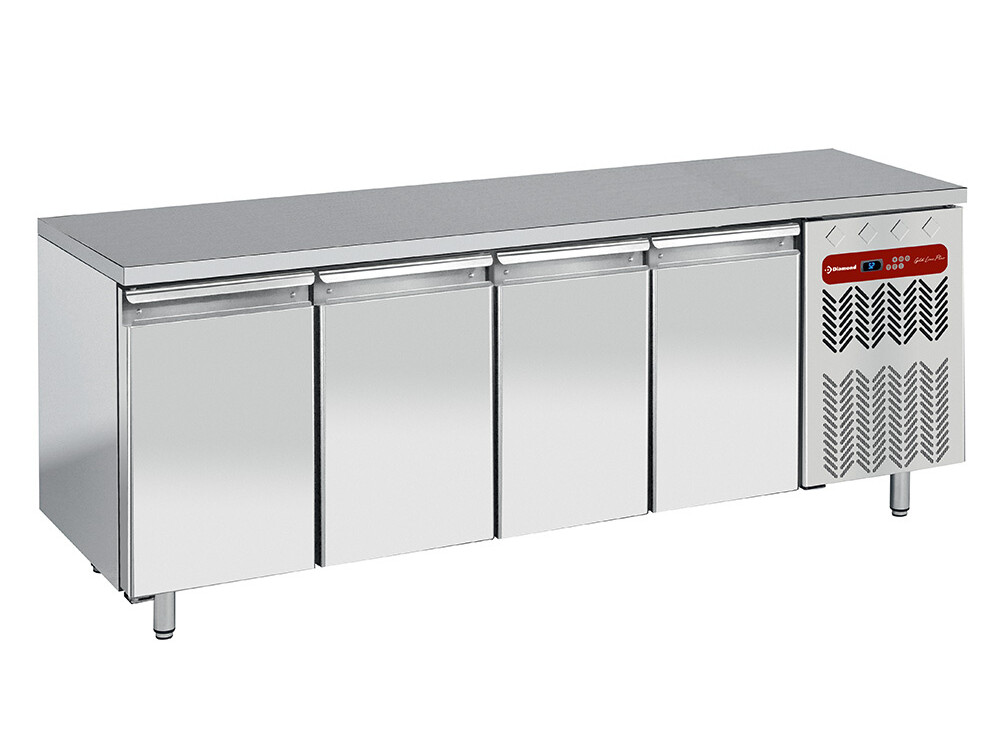 Table de congélation, ventilée, 4 portes 1/1 - cuisine professionnel de qualité