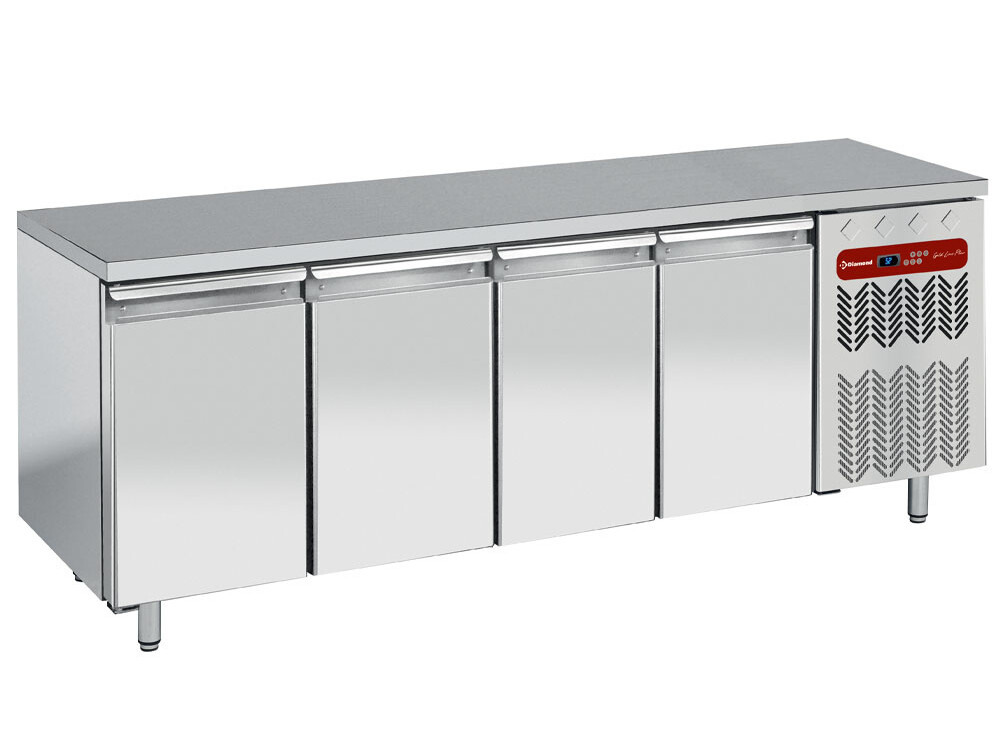 Table frigorifique,  ventilée,  4 portes 1/1 - restauration professionnel de qualité