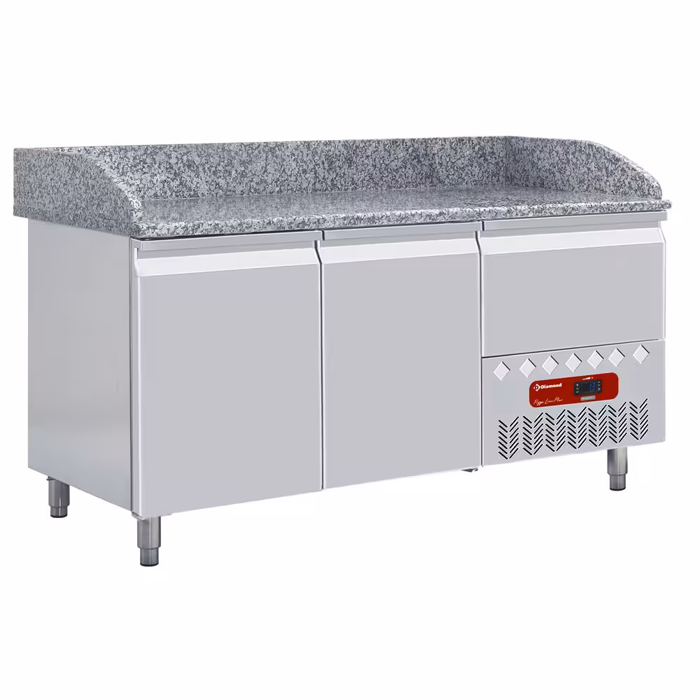 Table frigo 2 portes 600x400,  1 tiroir neutre (4x bacs 6... - cuisine professionnel de qualité