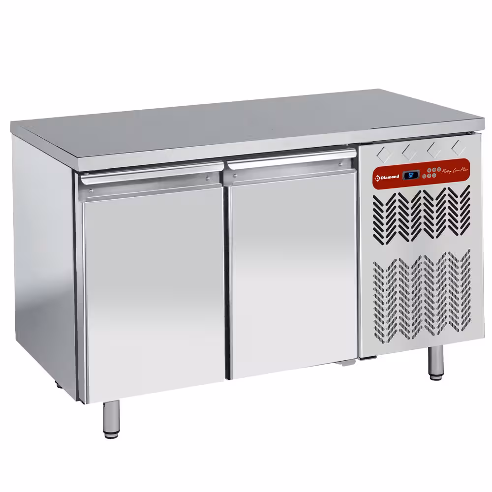 Table frigorifique,  ventilée,  2 portes 600x400 - professionnel professionnel de qualité