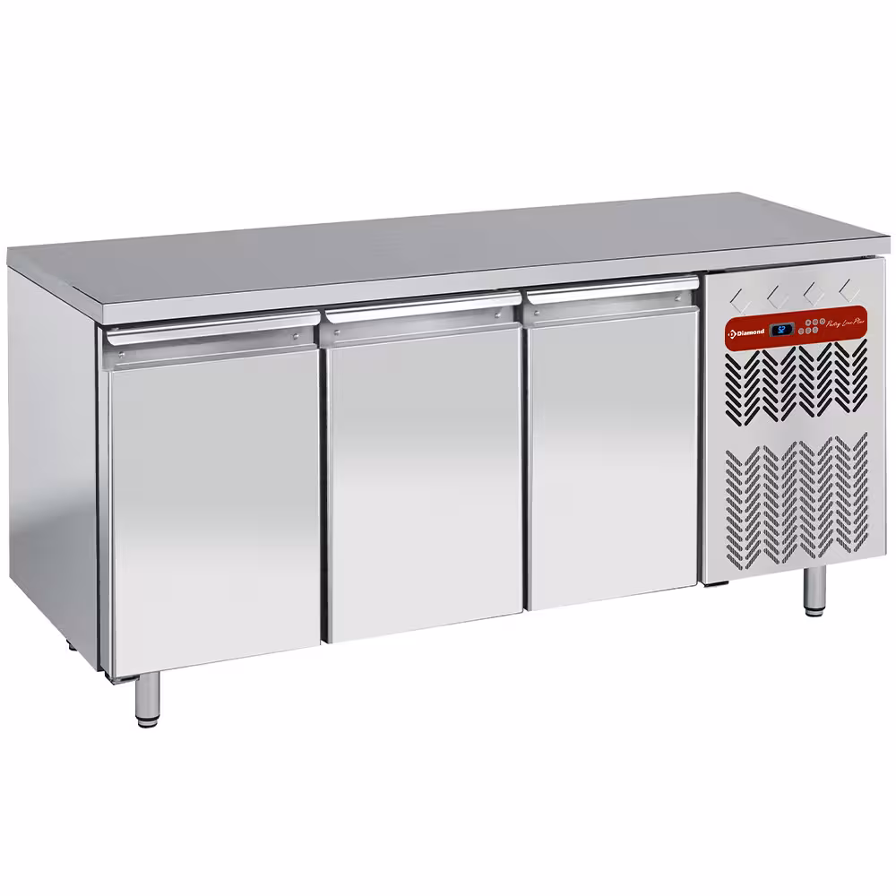 Table de congélation,  ventilée,  3 portes 600x400 - équipement professionnel de qualité