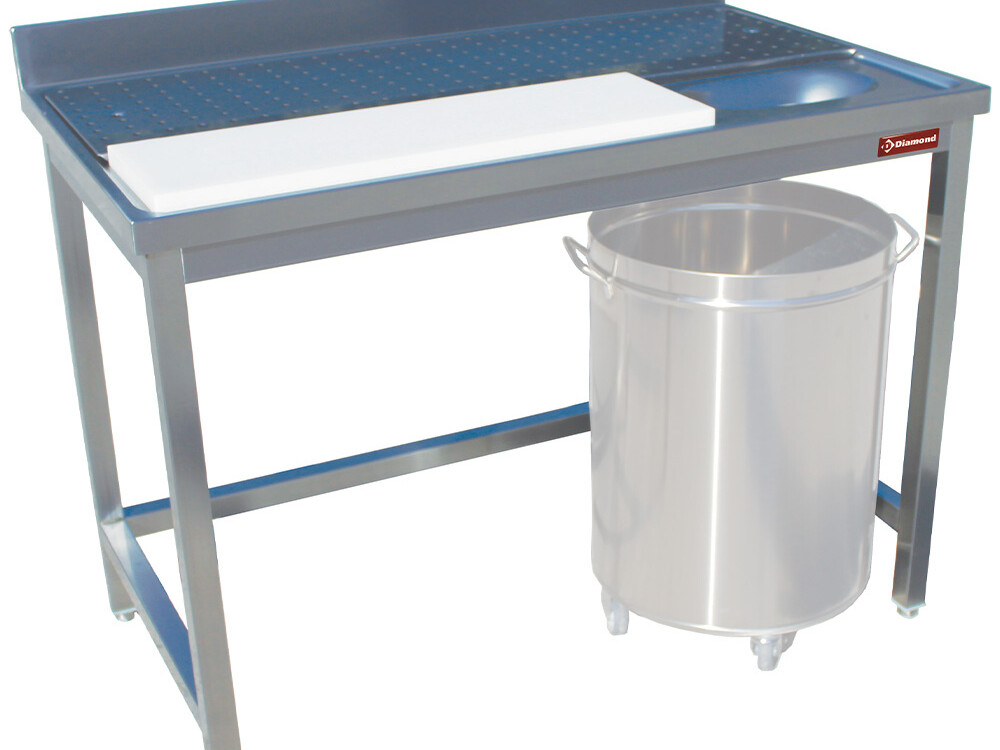 Table préparation viandes/poissons,  murale - équipement professionnel de qualité