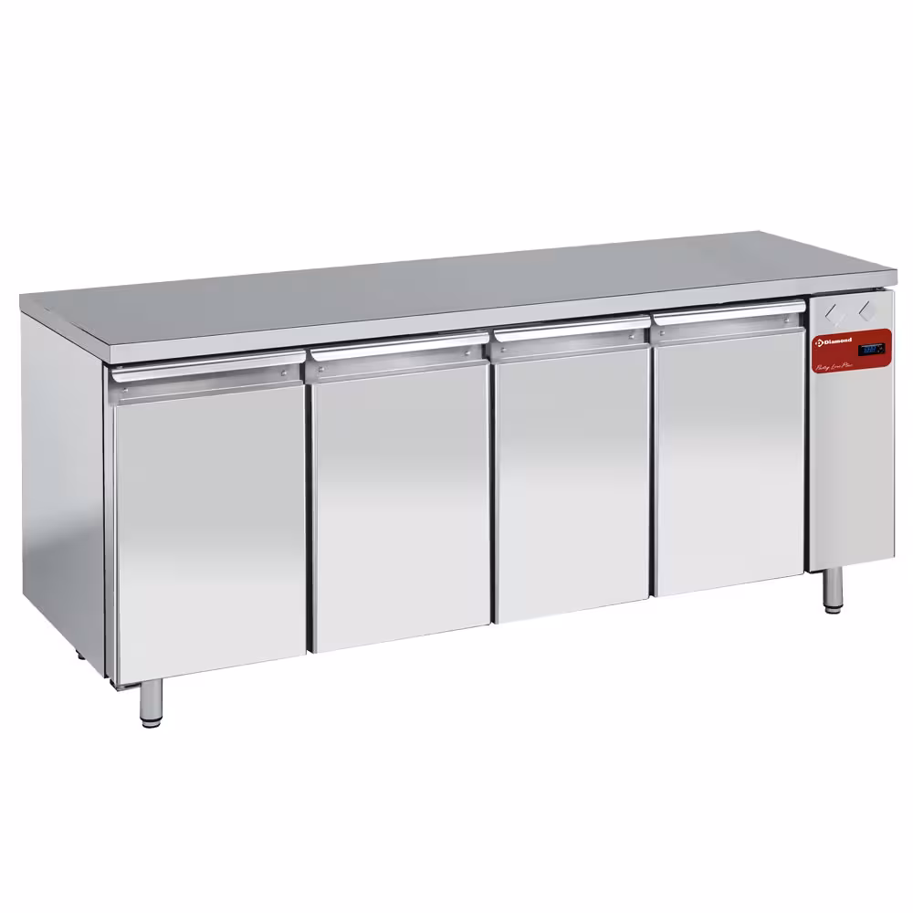 Table frigorifique, ventilée, 4 portes 600x400, (Sans... - professionnel professionnel de qualité
