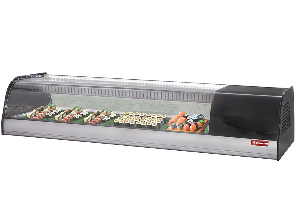 Vitrine réfrigérée pour sushis, double fond perforé ... - restauration professionnel de qualité