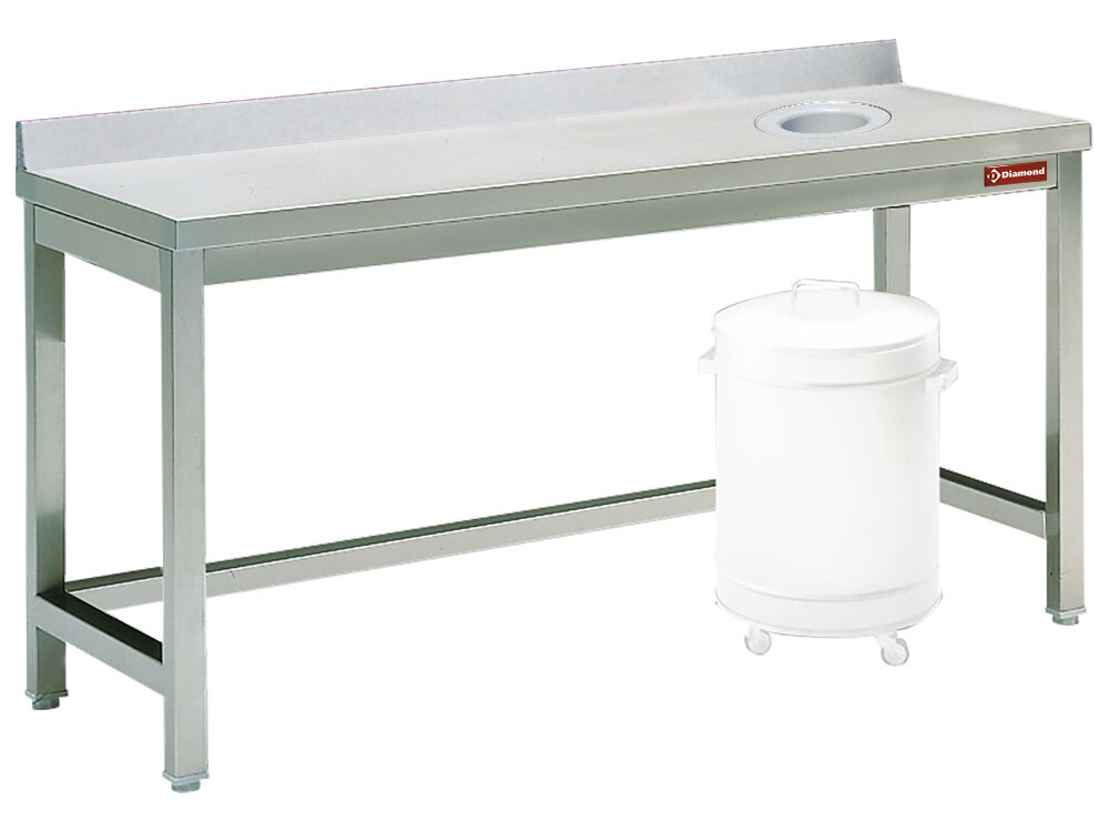 Table à débarrasser avec vide ordure + ba - professionnel professionnel de qualité