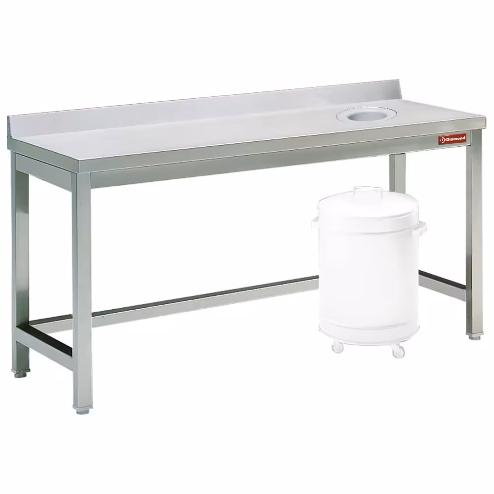 Table à débarrasser avec vide ordure + ba - professionnel professionnel de qualité