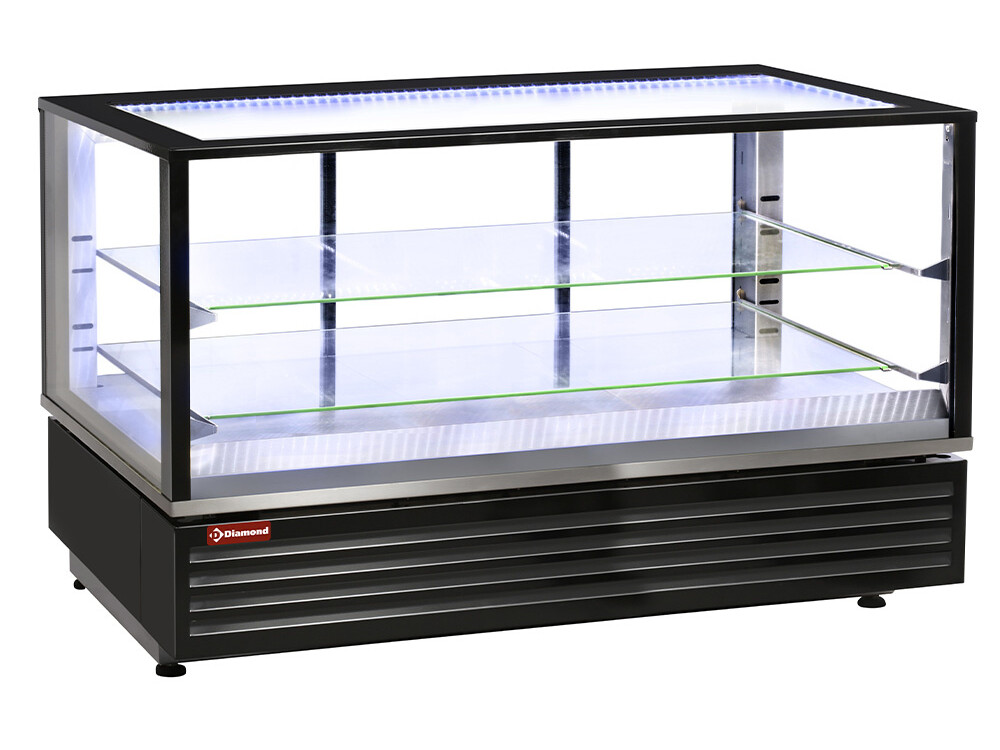 Vitrine chauffante ou ,  ventilée,  2 niv. - restauration professionnel de qualité