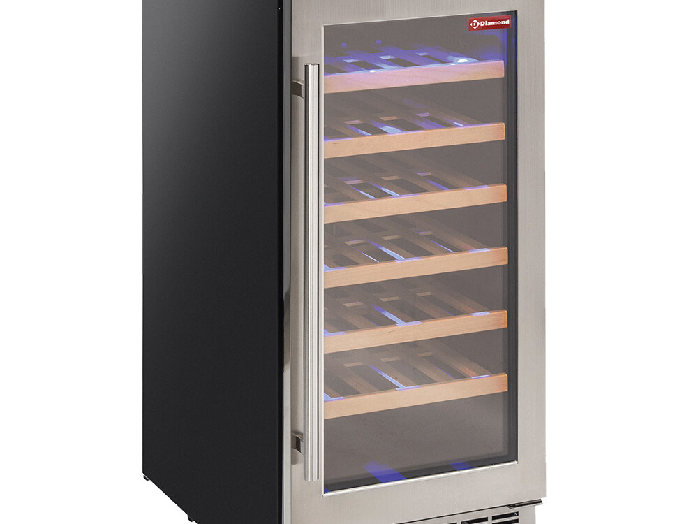 Vitrine cave à vins,  ventilée,  porte en acier inox,  ... - restauration professionnel de qualité