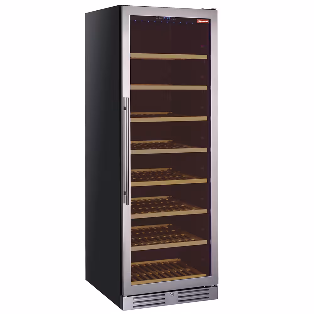 Vitrine cave à vins,  ventilée,  porte en acier inox,  ... - professionnel professionnel de qualité
