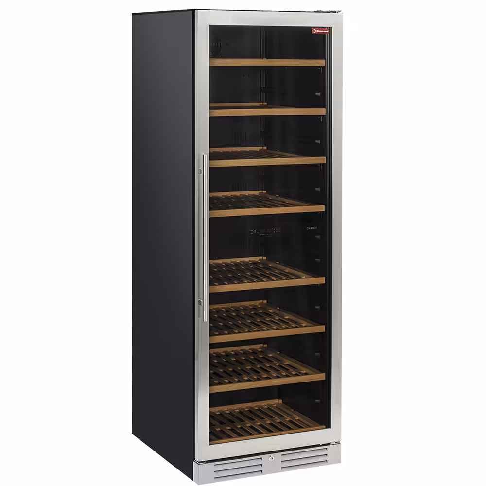 Vitrine cave à vins,  ventilée,  porte en acier inox,  ... - restauration professionnel de qualité