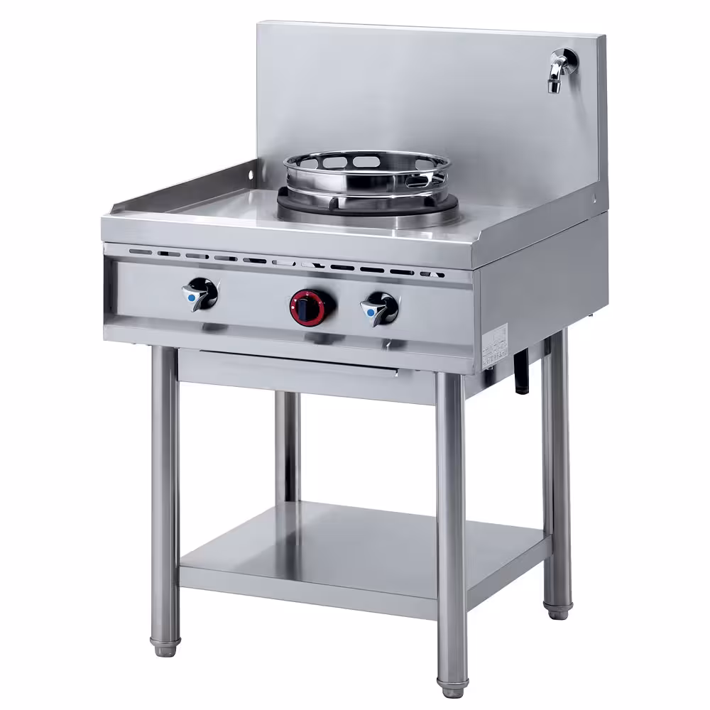 Fourneau wok gaz,  1 feu (13 kW) - restauration professionnel de qualité