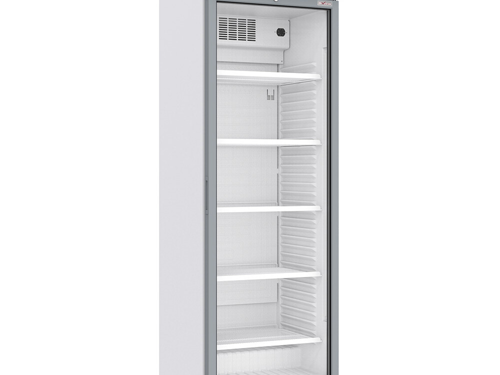 Vitrine ventilée positive 382 litres avec caisson lumineux - professionnel professionnel de qualité