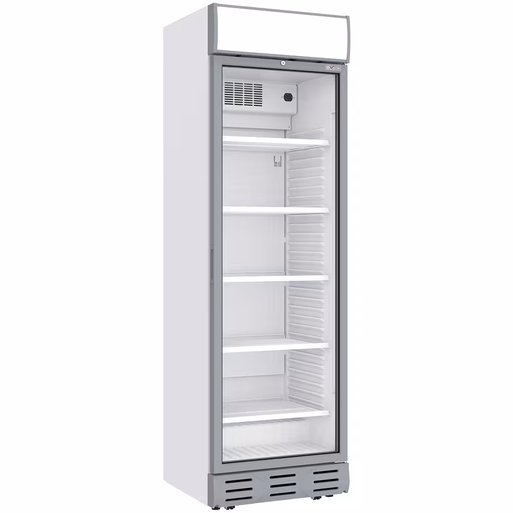 Vitrine ventilée positive 382 litres avec caisson lumineux - professionnel professionnel de qualité