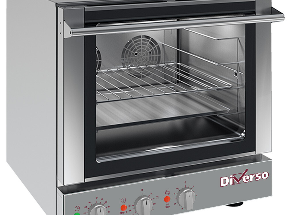 Four électrique à convection, 4x 460x340 mm + salamandre - cuisine professionnel de qualité