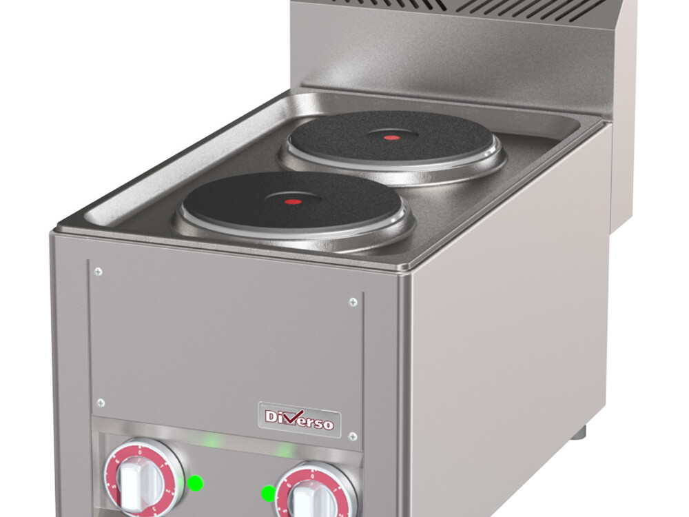 Cuisinière électrique 2 plaques,  -Top- - équipement professionnel de qualité
