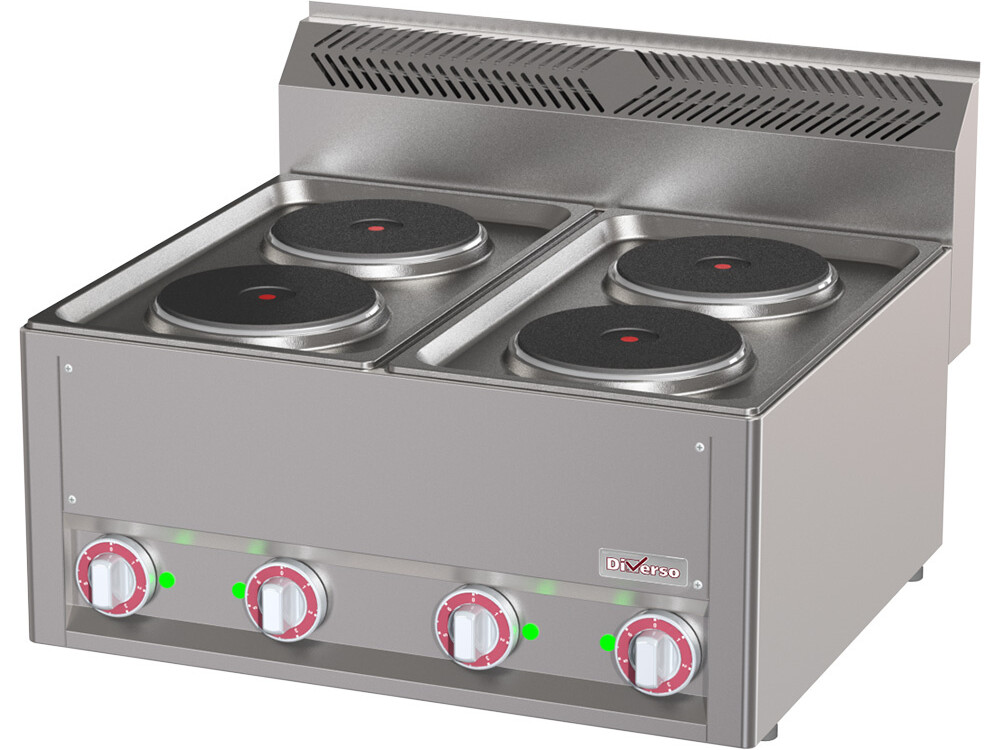 Cuisinière électrique 4 plaques,  -Top- - équipement professionnel de qualité