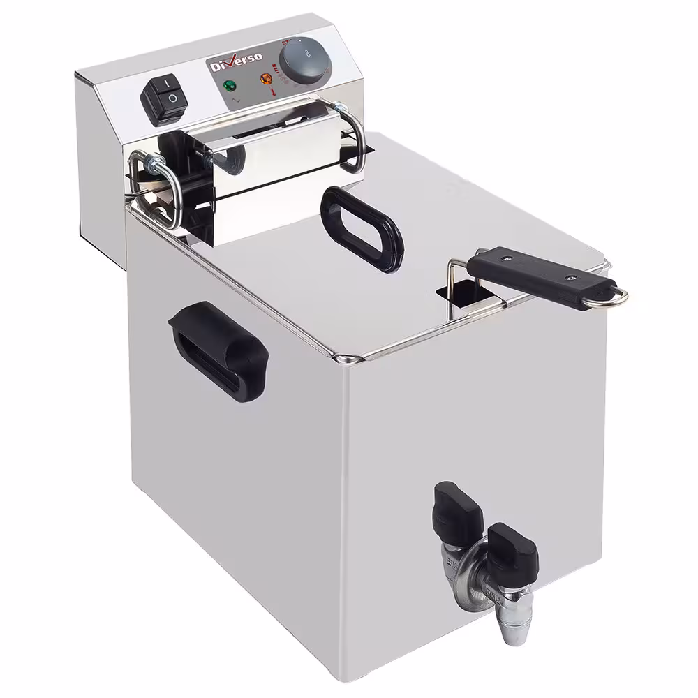 Friteuse de table électrique 10 litres + robinet de vidange - professionnel professionnel de qualité