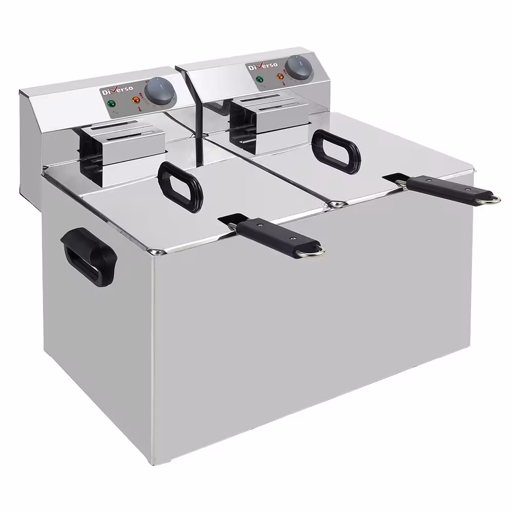 Friteuse de table électrique 2x 7 litres - équipement professionnel de qualité