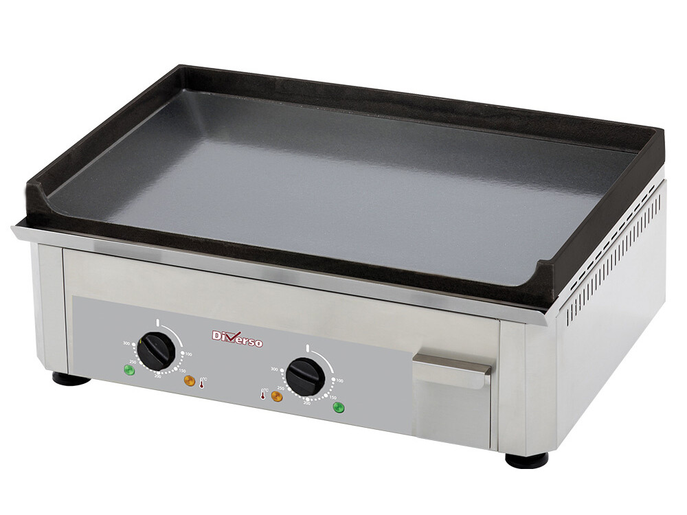 Plaque à snacker électrique,  double,  fonte émaillée - cuisine professionnel de qualité