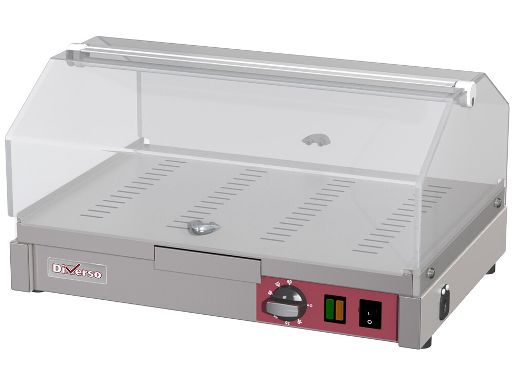 Vitrine chauffante à poser, 1 étage L500mm - restauration professionnel de qualité