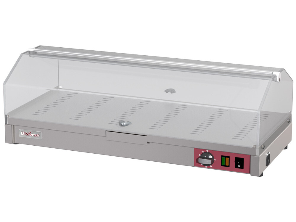 Vitrine chauffante à poser,  1 étage L800mm - équipement professionnel de qualité