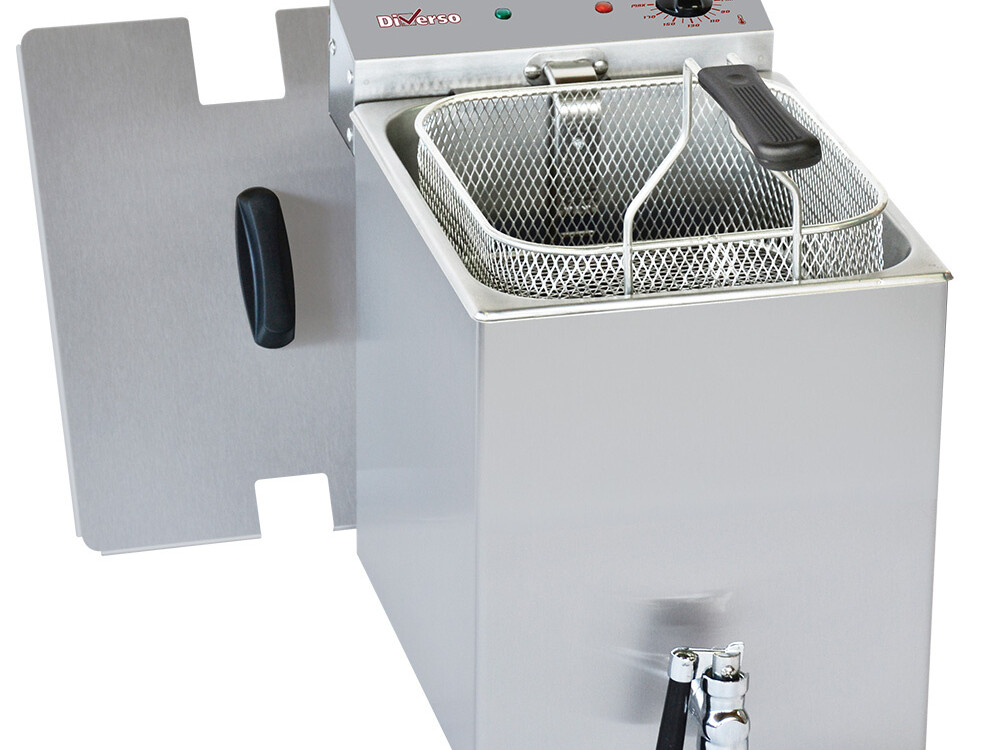 Friteuse électrique.de table 8 Lit.+ robinet de vidange - cuisine professionnel de qualité