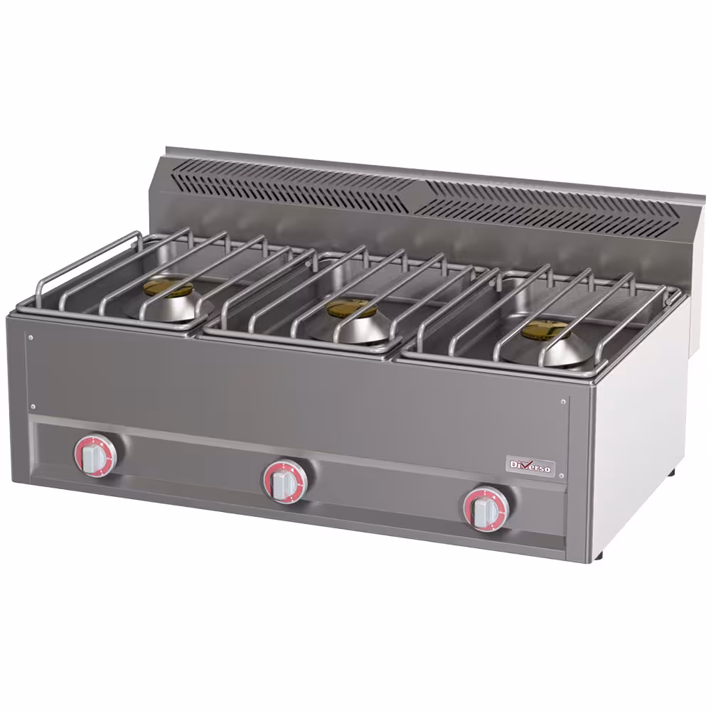 Cuisinière 3 feux 8 Kw surpuissants -Top- - restauration professionnel de qualité