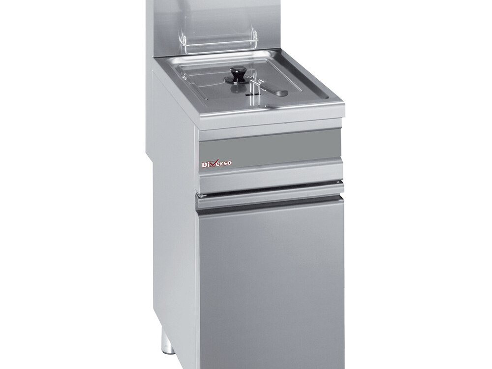 Friteuse gaz 1 cuve 15 litres sur armoire - professionnel professionnel de qualité