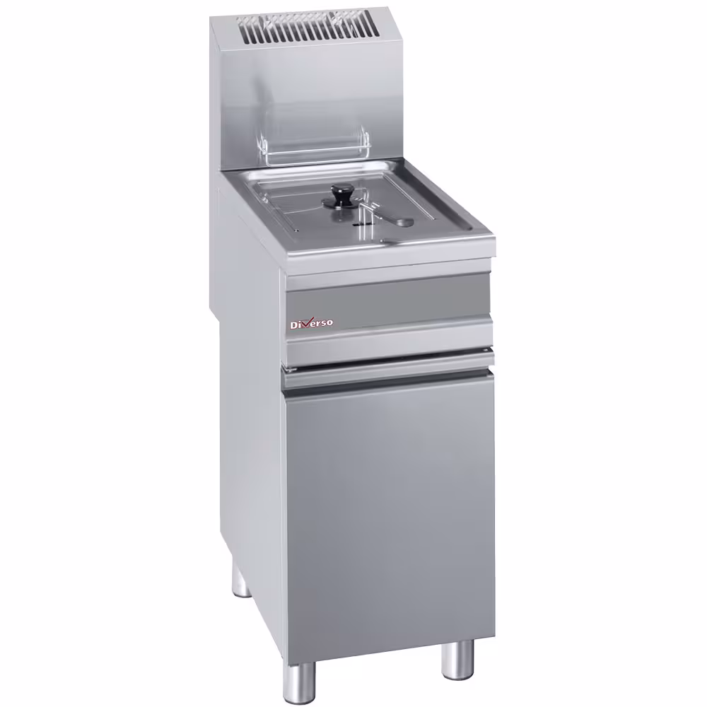 Friteuse gaz 1 cuve 15 litres sur armoire - professionnel professionnel de qualité