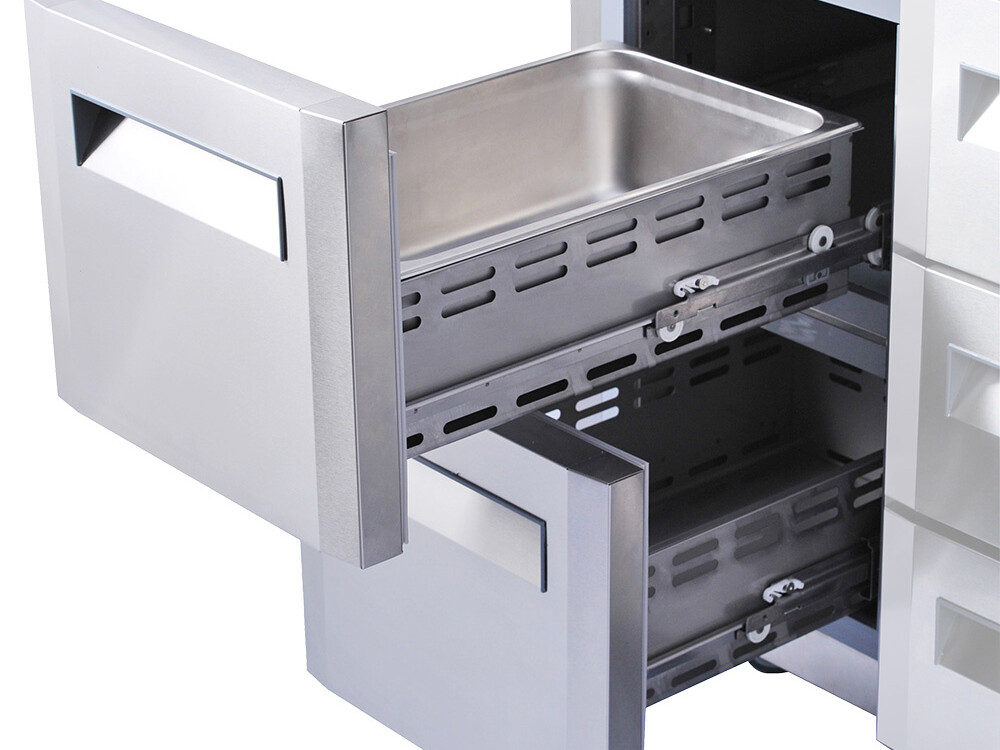 Kit bloc 2 tiroirs (1/2 + 1/2 ) - cuisine professionnel de qualité