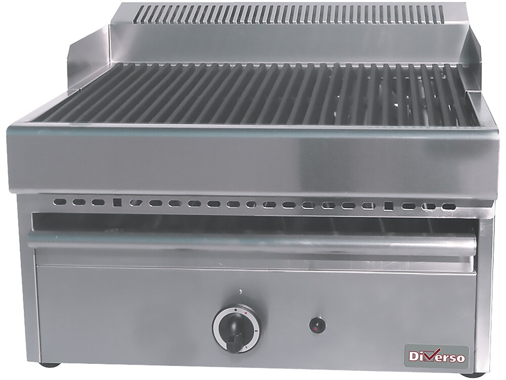 Grill-vapeur gaz avec grille de cuisson en fonte -Top- - cuisine professionnel de qualité