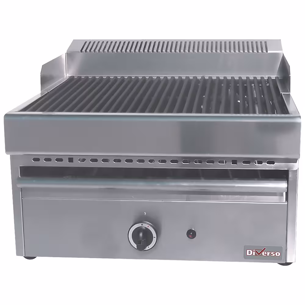 Grill-vapeur gaz avec grille de cuisson en fonte -Top- - cuisine professionnel de qualité