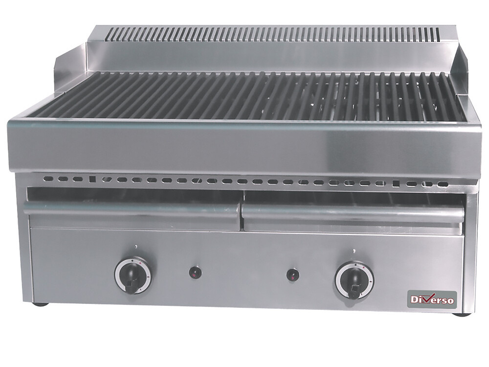 Grill-vapeur gaz avec grille de cuisson en fonte -Top- - équipement professionnel de qualité