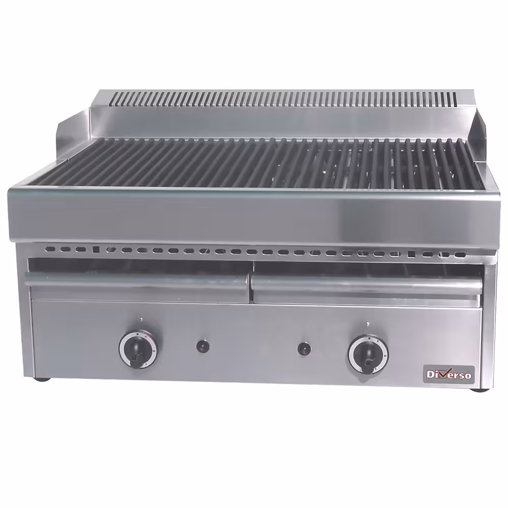 Grill-vapeur gaz avec grille de cuisson en fonte -Top- - équipement professionnel de qualité