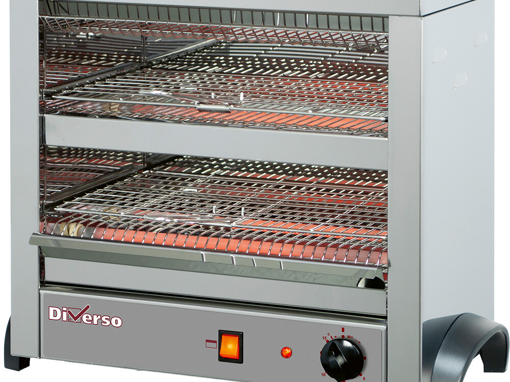 Toaster 6 pinces au quartz - restauration professionnel de qualité