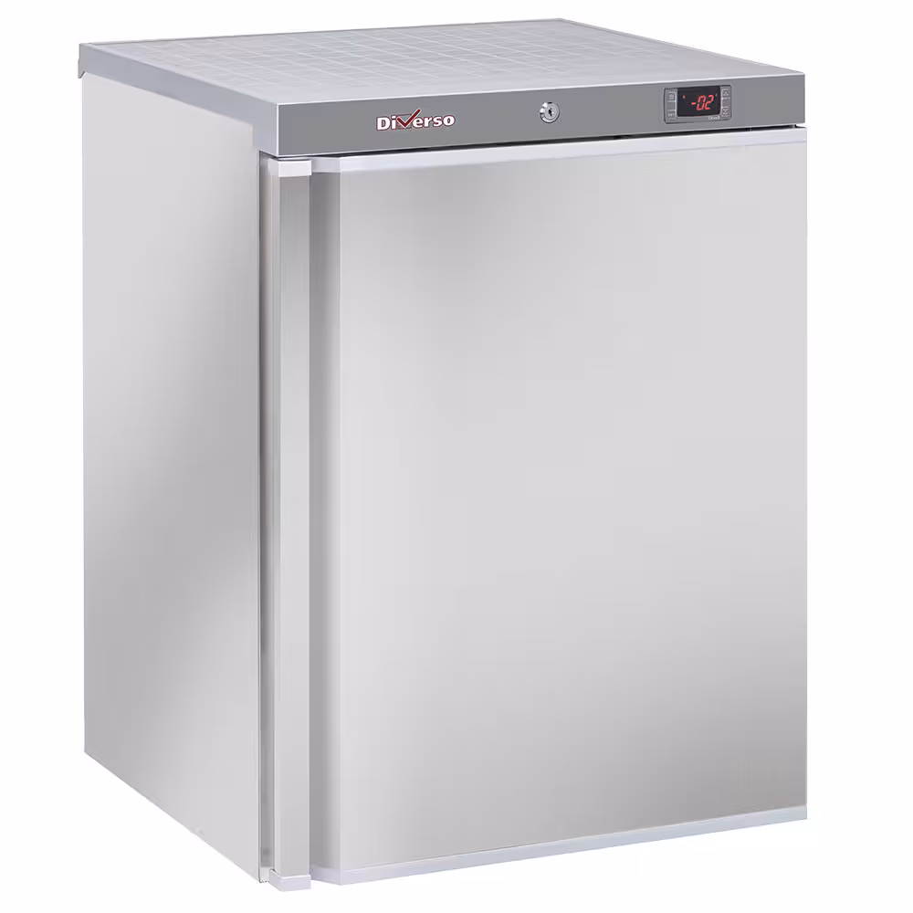 Congélateur statique,  200 litres. acier inox - cuisine professionnel de qualité