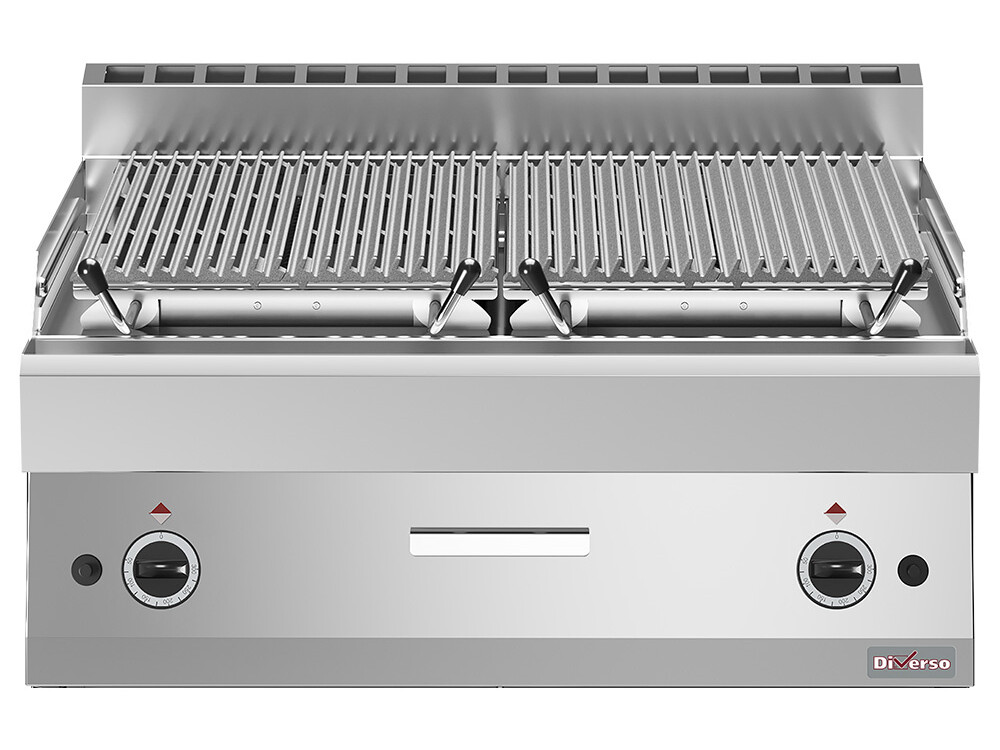 Grill pierre de lave,  1/1 module,  grille en fonte 