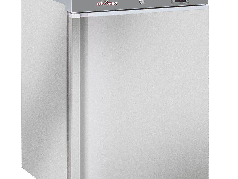 Frigo ventilé, 200 litres. acier inox - professionnel professionnel de qualité