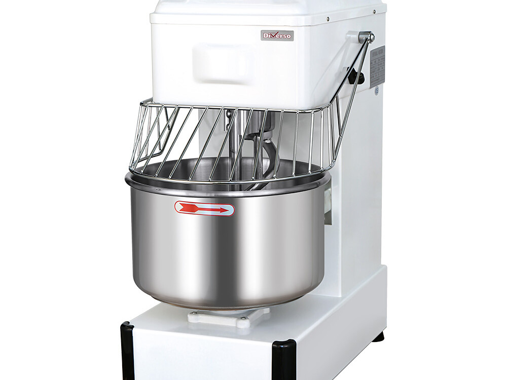 Pétrin à spirale 20 litres,  timer,  sur roues - professionnel professionnel de qualité