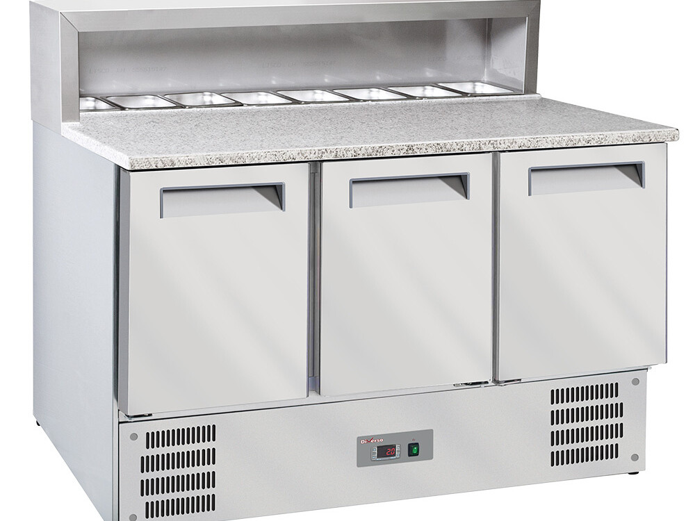 Table pizzas frigorifique 3 portes GN1/1, structure réf... - restauration professionnel de qualité