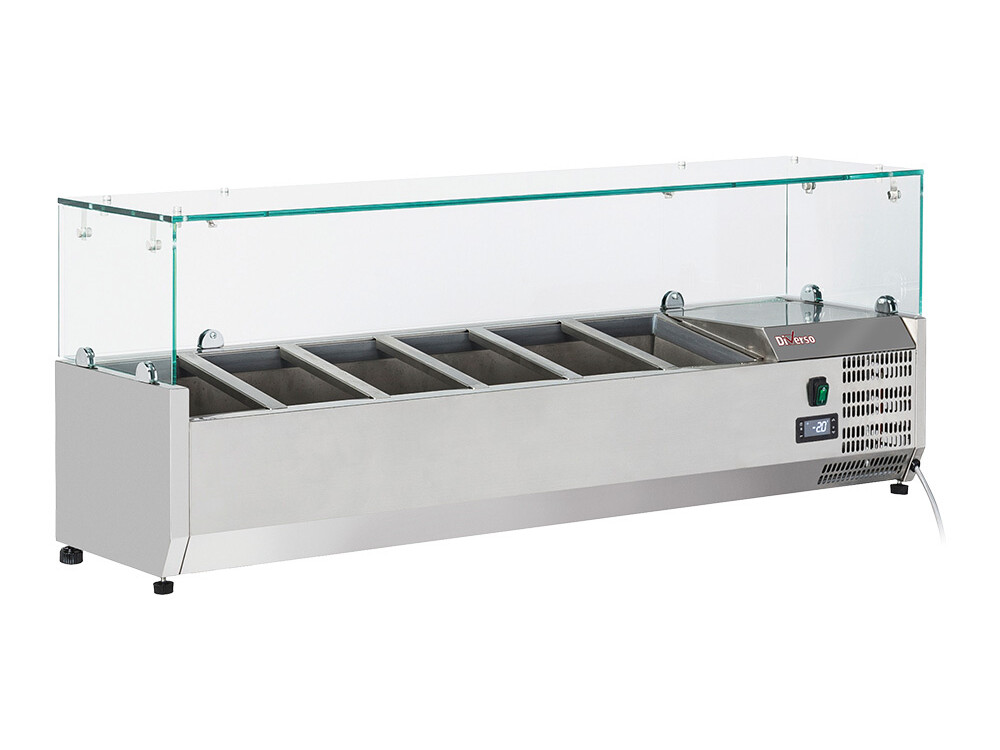 Structure réfrigérée 6x GN1/4 - 150 mm, avec vitre - restauration professionnel de qualité