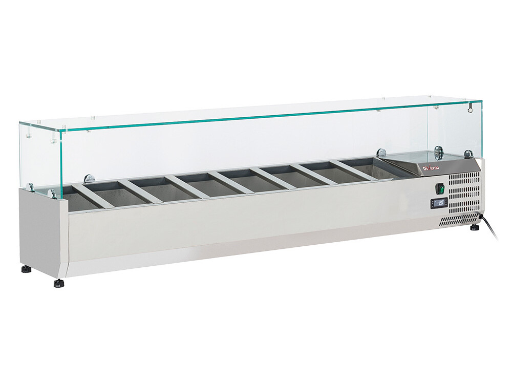 Structure réfrigérée 8x 1/4 - 150 mm, avec vitre - professionnel professionnel de qualité