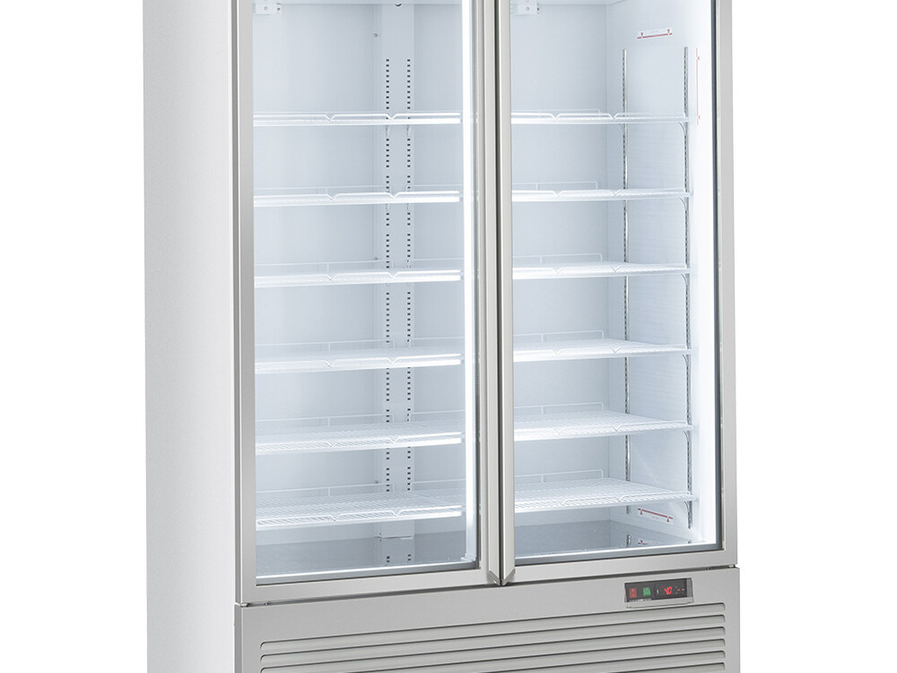 Vitrine Frigo verticale,  2 portes,  1085 litres - - équipement professionnel de qualité