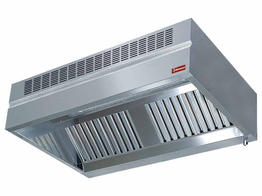 Hotte murale à induction et compensation