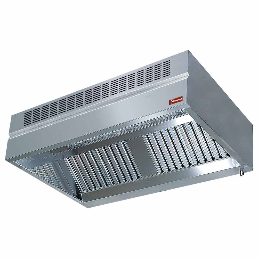 Hotte murale à induction et compensation 
