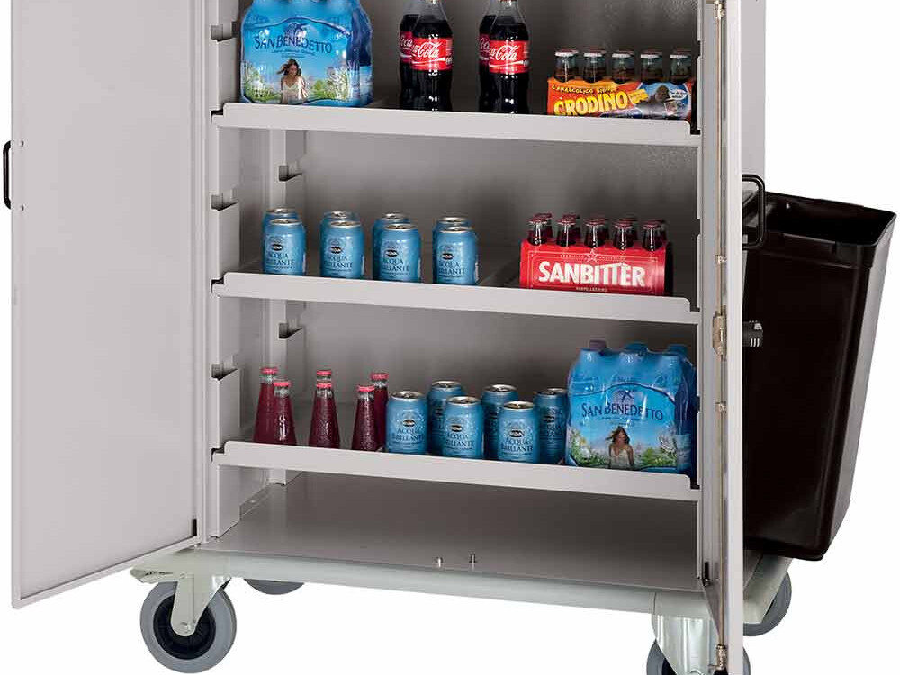 Chariot fermé pour remplissage minibars - restauration professionnel de qualité